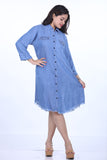 Sky Blue Denim Kurti