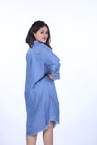Sky Blue Denim Kurti