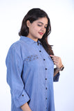 Sky Blue Denim Kurti