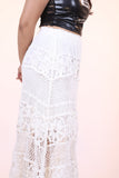 White Crosia Frill Skirt