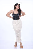 Cream CROSIA STRAIGHT-FIT SKIRT