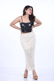 Cream CROSIA STRAIGHT-FIT SKIRT