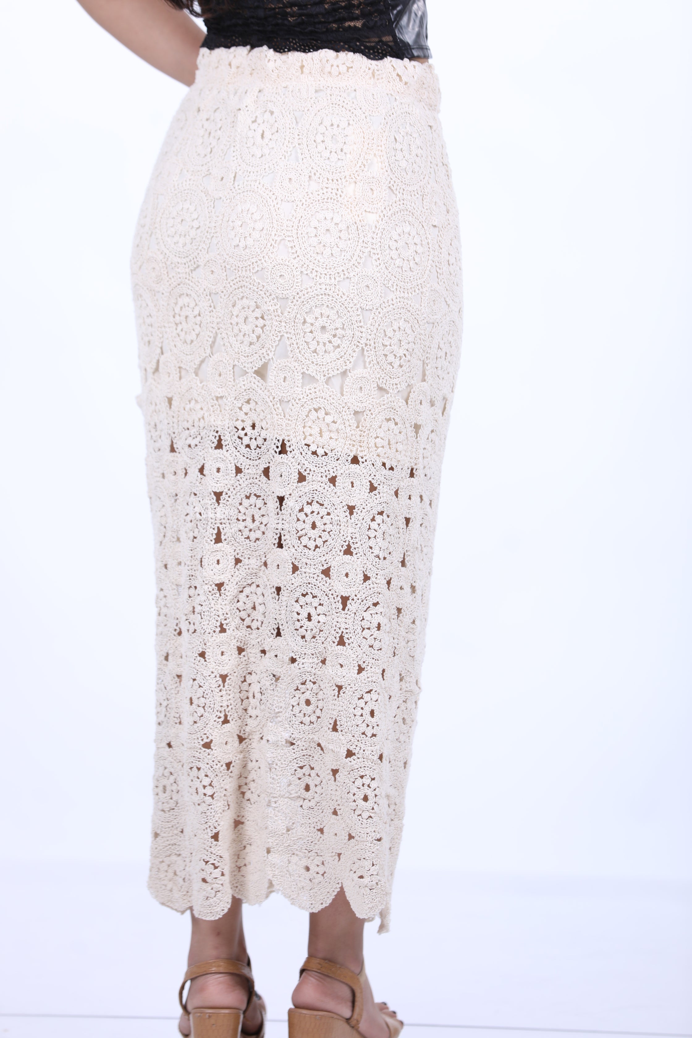 Cream CROSIA STRAIGHT-FIT SKIRT