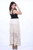 CREAM CROSIA FRILL SKIRT
