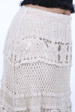 CREAM CROSIA FRILL SKIRT