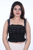 Black Fashionable CROSET TOP