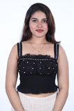 Black Fashionable CROSET TOP