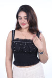 Black Fashionable CROSET TOP