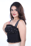 Black Fashionable CROSET TOP