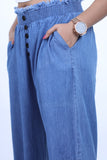 5BUTTON DENIM PLAZO