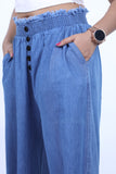 5BUTTON DENIM PLAZO