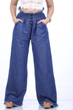 Stylish  Navy Blue 5BUTTON DENIM PLAZO