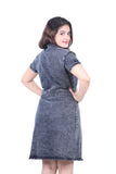 Gray Black Denim Dress