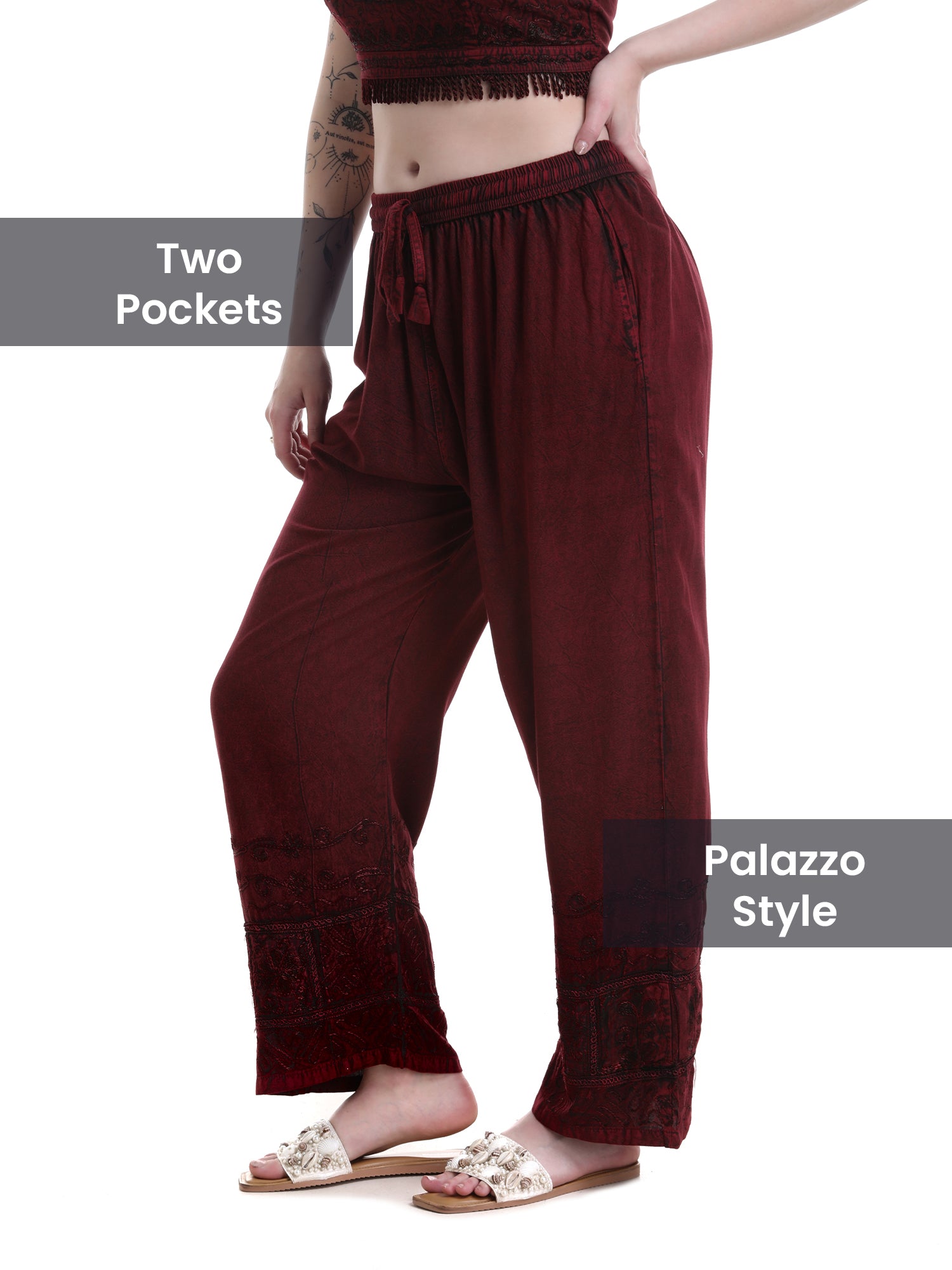 Stonewash Plazo