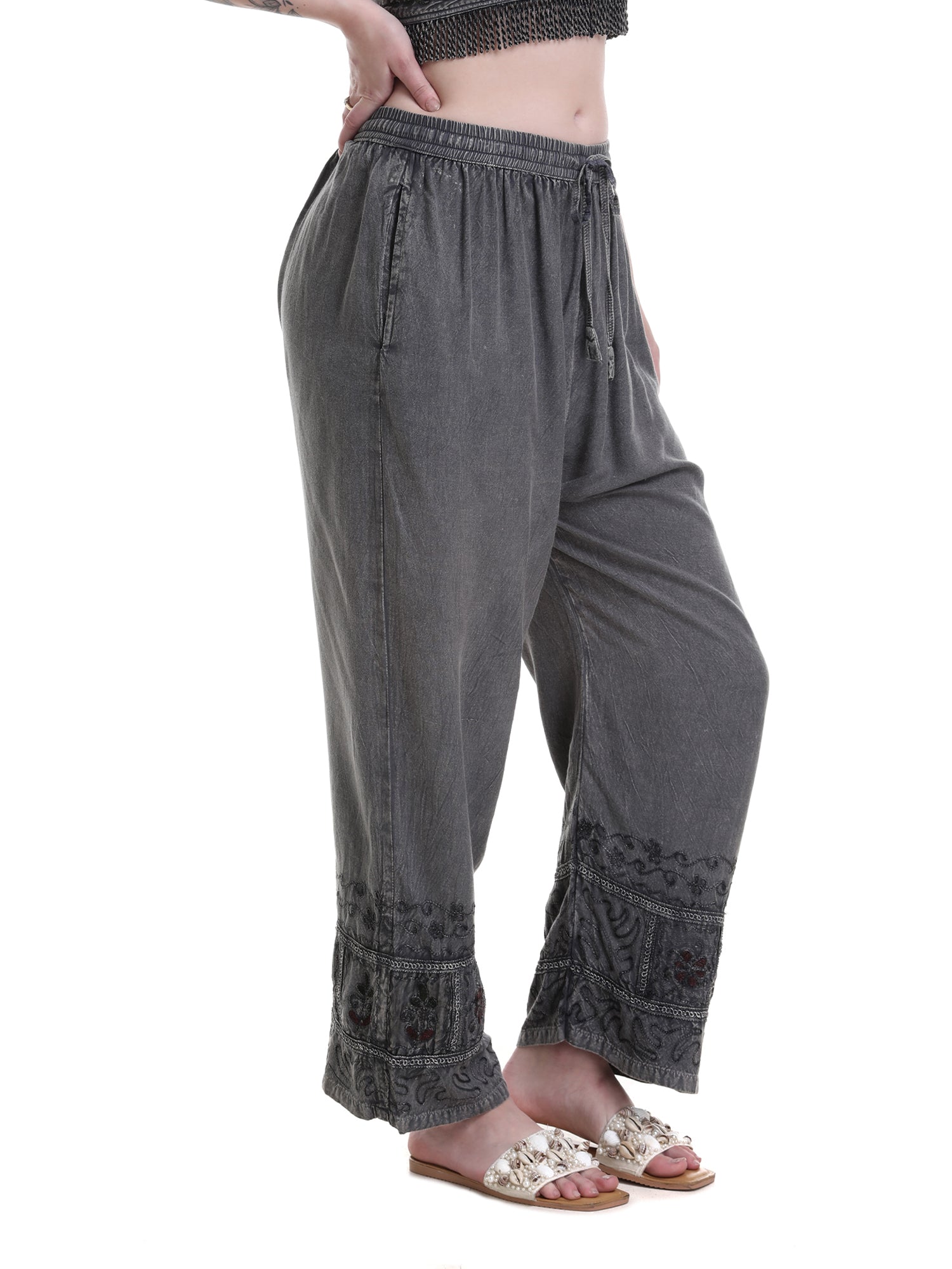 Stonewash Plazo