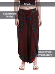 Maroon Dhoti Pant
