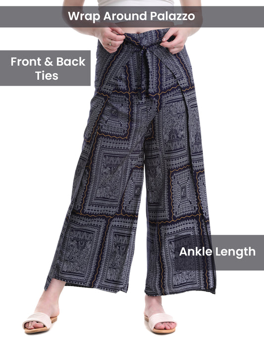 Wrap Around Black Plazo