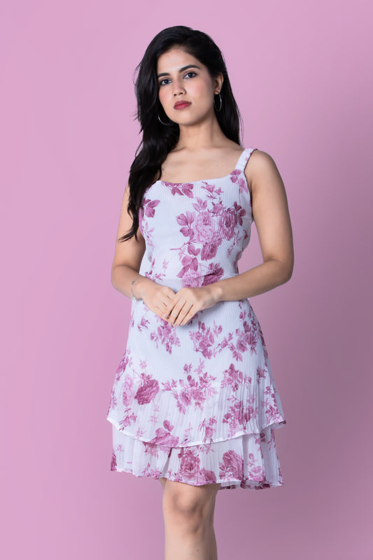 White With Pink Dress