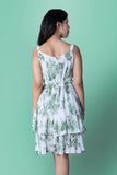 White and Green Dress