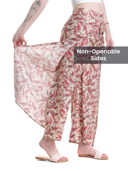 Wrap Around Red Plazo
