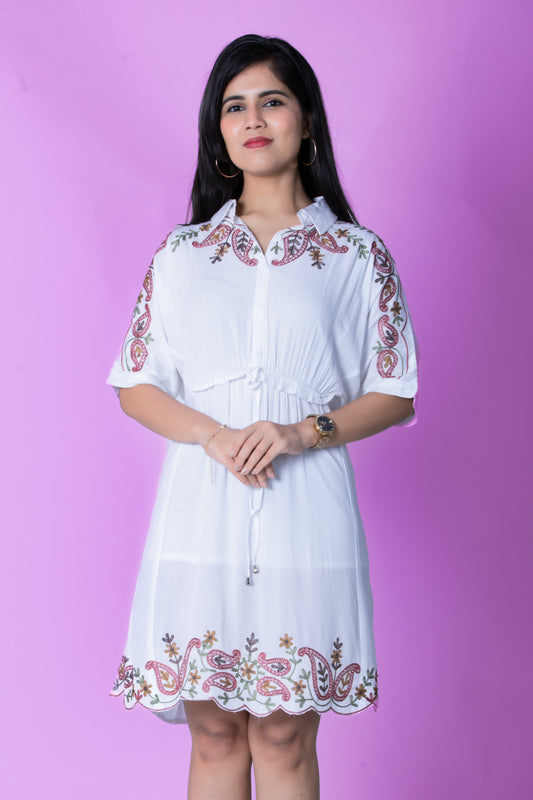 White Color Frock Dress